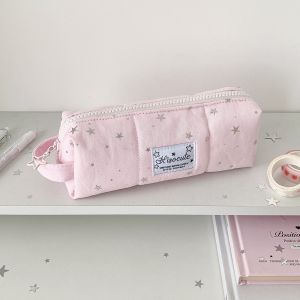 TANTUANG Dung lượng lớn Hộp đựng bút chì Ngôi sao Di động Túi đựng bút chì Kawaii Đa chức năng Túi đựng văn phòng phẩm Quà tặng học sinh