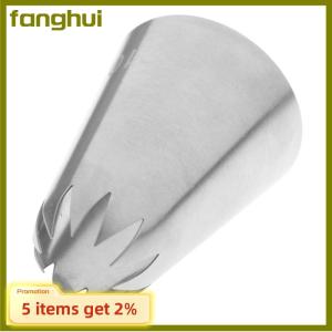 fanghui #C10 Large Size Piping Nozzle Cake Cream Decor Icing Tips 10 Teeth Close Star