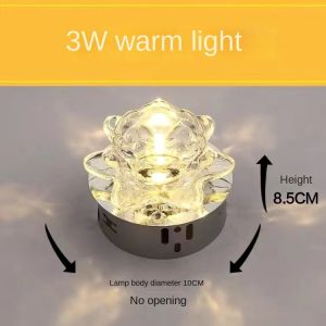 LED Pin Lights for Ceiling Modern Design LED Crystal Downlights Spot Light for Room at Night(Surface mounted)