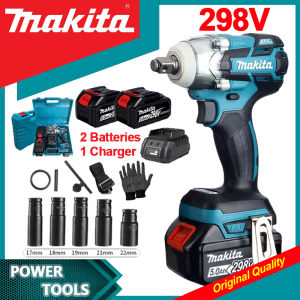 Impact Wrench Heavy Duty Japan Original Electric Wrench Rechargeable Set Makita Power Tools With Charger Impact Drill Cordless Full Set For Motorcycle With Hammer Cordless Drill Brushless 2 Battery