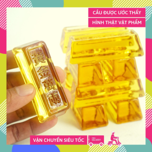 Thỏi Vàng Khối Thần Tài Phong Thủy Chiêu Tài Nạp Lộc Lưu Ly Thỏi Vàng Thủy Tinh Trang Trí Trưng Bày Phong Thủy