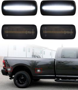 Amber Red Side Marker Lights for 2010-2017 Dodge Ram 2500 3500