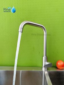 Vòi rửa chén lạnh Inox 304 - Vòi rửa chén lạnh SUS 304 RINA RN6006 xoay 360 độ hàng loại 1