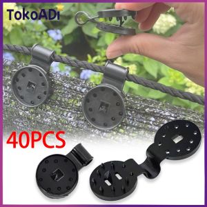 20PCS Klip Jaring Peneduh Matahari Alat Berkebun Greenhouse Shade Cloth Fix Clamp Plastik Grommet Pagar Jaring Kait Instalasi