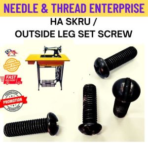HA SKRU / OUTSIDE LEG SET SCREW / SKRU MESIN JAHIT KEPALA HITAM (READY STOCK)