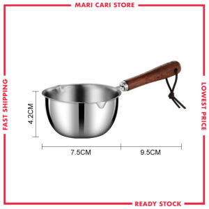 Stainless Steel Oil Pan 150ml 300ml  Hot Oil Small Pot Cooking Pot Wooden Handle Oil Pan Mini Milk Pan 热油小锅 不锈钢奶锅