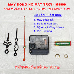 Máy Đồng Hồ Mặt trời M9999 Taiwan – Tặng Pin AA Vỏ Nhôm và Bộ Kim Hoa Văn – Bảo Hành 1 Năm
