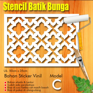 Stencil Batik wallpaper dinding Model C