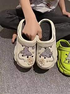 [Free Shipping] EVA WomenS Summer Outdoor Fashion Lace-Up 2025 New Thick-Soled Height-Increasing Non-Slip Clogs