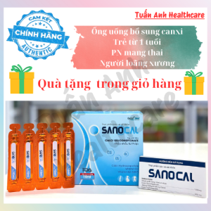 Sanocal bổ sung canxi cho trẻ còi xương loãng xương người lớn phụ nữ có thaicho con bú H/30 ống
