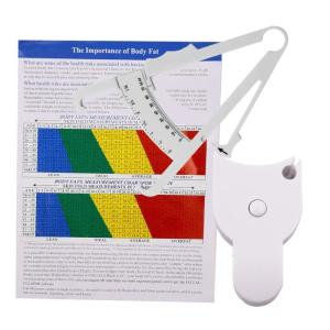 Retractable Body Measurement Tape Inches Centimeter Y Shape Design Portable Skin Fold Caliper Set for Fitness Measuring