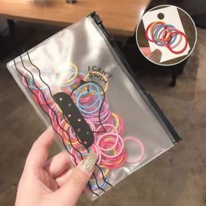 80pcs/lot Colourful Elastic Hair Bands Rope Rubber Bands Tie Gum Scrunchies Girls Hairbands