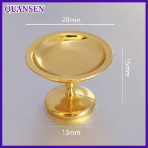 QUANSEN 1ชิ้นโมเดลถาดใส่ของว่างผลไม้ทำจากโลหะขนาดเล็กถาดเค้กติ่มซำขนาดเล็กอุปกรณ์ตกแต่งบ้านตุ๊กตา