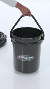 Shurhold Worlds Best Rope Handle Bucket - 5 Gallon - Black