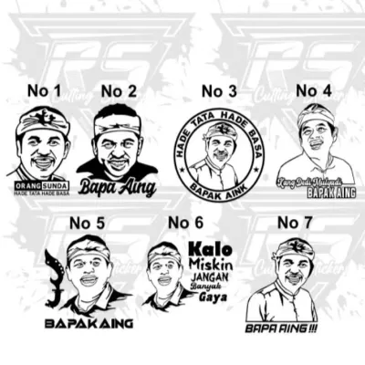 sticker cutting bapa aing sticker KDM Jawa barat