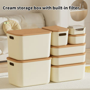 GG Desk Sundries Storage Box With Lid Wardrobe Clothes Drawer Plastic Storage Basket Container Organizer For Cosmetics Small Things
