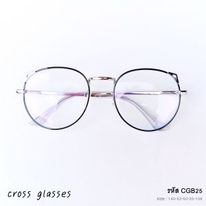แว่นตากรองแสง คอมพิวเตอร์ เลนส์บลูบล็อค ทรง Cat Eye สไตล์เกาหลี รหัส CGB25 แถมกล่อง+ผ้าเช็ดเลนส์