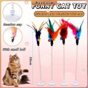 B.F. Pet Toy Cat Teaser Colorful Feather Stick Swing Funny Toys