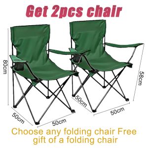 NipaHaven [Buy 1 Get 1 Free] Camping Foldable Chair Heavy Duty Arm Chair Outdoor and Indoor Use Folding Chair