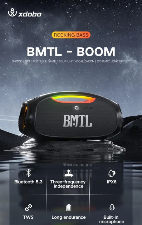 XDOBO BMTL Boom 100W High-power Bluetooth Speaker Speaker Dengan