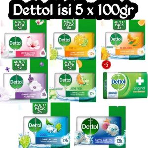 Dettol Sabun Batang 100Gr // isi 5x100 Gr // isi 5 Batang