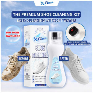 Shoe Cleaner & Whitener With Smart Brush Cleans Crevices Removes Stains Shines Fast