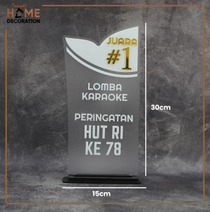 Tropi Plakat Trophy Lomba Kompetisi Hadiah Souvenir Wisuda Seminar Custom