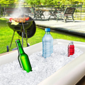 【Fast Shipping】 【 130*65*13CM】Summer Swimming Pool Inflatable Cup Holder Water Party Ice Bar Inflatable Cloud Ice Tray Rainbow Cup Holder PVC Inflatable Ice Tray