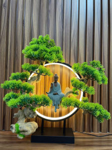 Bộ Đèn Led Vòng Kệ Cây Tùng Bách Đồ Thủ Công Sang Trọng - (Tặng kèm 5 Nụ Trầm) GIẢM GIÁ SỐC!!!!!!