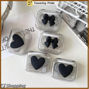 [Towering Pride] Kính áp tròng trường hợp màu hồng trong suốt tình yêu cung Kính áp tròng trường hợp cô gái cầm tay vẻ đẹp học sinh hộp lưu trữ chăm sóc mắt container hộp