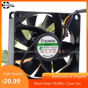 แฟน 70 มม. สำหรับ Sunon 12V 4 สาย ควบคุมอุณหภูมิ พัดลมระบายความร้อน MF70251V2-Q000-S99 สำหรับการใช้งานในอุตสาหกรรมและเซิร์ฟเวอร์