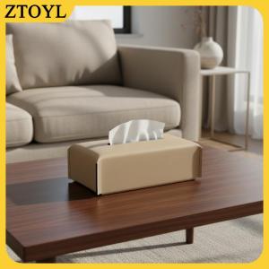 ZTOYL  Da mô giữ giấy thanh lịch Khăn ăn hộp bền bàn tổ chức cho phòng khách và văn phòng sử dụng
