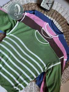 Febiola knite atasan wanita rajut lengan balon