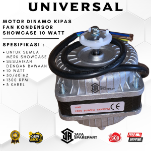 Motor Dinamo Kipas Fan Kondensor Showcase 10 Watt