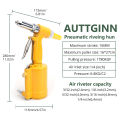 Professional Tang Rivet Angin Air Riveter Rivet Angin Pneumatic Riveting Gun. 