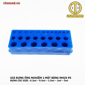 {HOT} Giá đựng ống nghiệm 2 mặt bằng nhựa ps đựng ống nghiệm 0.2ml0.5ml1.5ml2ml5ml