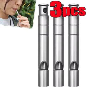 5PCS Emergency Safety Whistle Titanium Alloy Storm Whistle Outdoor Survival Hiking Camping Marine Boating Rescue Signaling Equipment