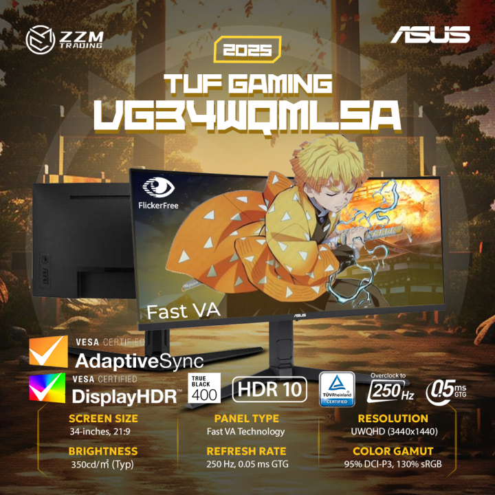 ASUS TUF VG34WQML5A Gaming Monitor 34