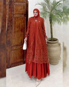 Vioni Fashion / Saluna Dress / Matt Cerutty Mix Brukat Tille / Dress Terbaru / Dress Kondangan / Dress /