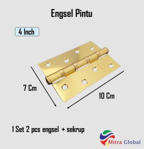 Engsel Pintu Gold l Jendela Rumah TEBAL 4 inch l Stenlis Silver Per Pasang