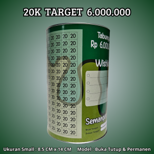 CELENGAN TARGET 20K TARGET 6 JUTA SMALL CELENGAN TABUNGAN TARGET CELENGAN PERMANENT BUKA TUTUP