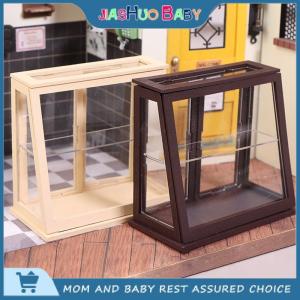 JiaShuo Baby Toy ตู้โชว์1:12ขนาดเล็กตู้วางเค้กชั้นวางขนมปังขนาดเล็กชั้นวางของชั้นเก็บของโมเดลเฟอร์นิเจอร์ห้องครัวของเล่น