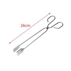 Kẹp Gắp Rác Dã Ngoại Chất Liệu Thép Không Gỉ Tiện Lợi Kẹp Gắp Than Nướng BBQ Cắm Trại Camping