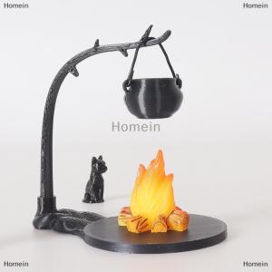 [COD] Homein 4 5Pcs Dollhouse Mini Hanging Stove Stockpot Fire Pile Model Dollhouse Outdoor Camping Scene Decoration Dolls House Accessories