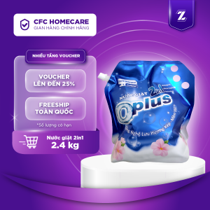 Nước giặt Oplus 2in1 tích hợp công nghệ mềm vải hương hoa tươi mới
