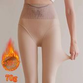 High Quantity 🔥 Women Glossy Pantyhose Four Thickness Option High Waist Abdominal Bare Leg Skin Color Thicken Warm Tights Winter Thermal Stockings Leggings