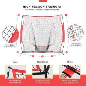 Baseball Practice Net Baseball Hitting Batting Catching Pitching Training Net Backstop Screen Equipment Training Aids