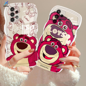 (Lokal Ready) Xinyu Casing hp Samsung A14 A04S A13 A04E A03 A03S A50 A50S A30S A23 A22 A21S A12 A02S A11 A51 A10 A30 A52 A52S M12 A71 A53 A32 M23 5G A33 A73 Clear Wavy Edge Cute Cartoon Lotso Case TPU Phone Case Coverase