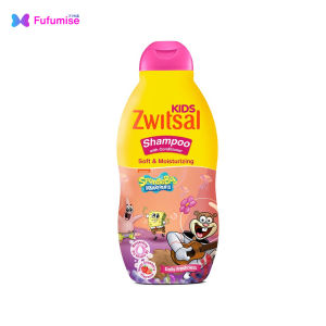 ZWITSAL Kids Shampoo with Conditioner Spongebob Series 180 ml | Lembut dan cocok untuk rambut | Soft&Moisturizing | Natural&Nourishing Care | Clean&Fresh