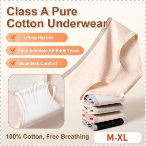 『Brelira』【No Wedgie Design】Womens Cotton Soft Underwear Comfortable Breathable Panties/Comfort